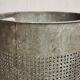 Vintage set of perforated metal waste bins