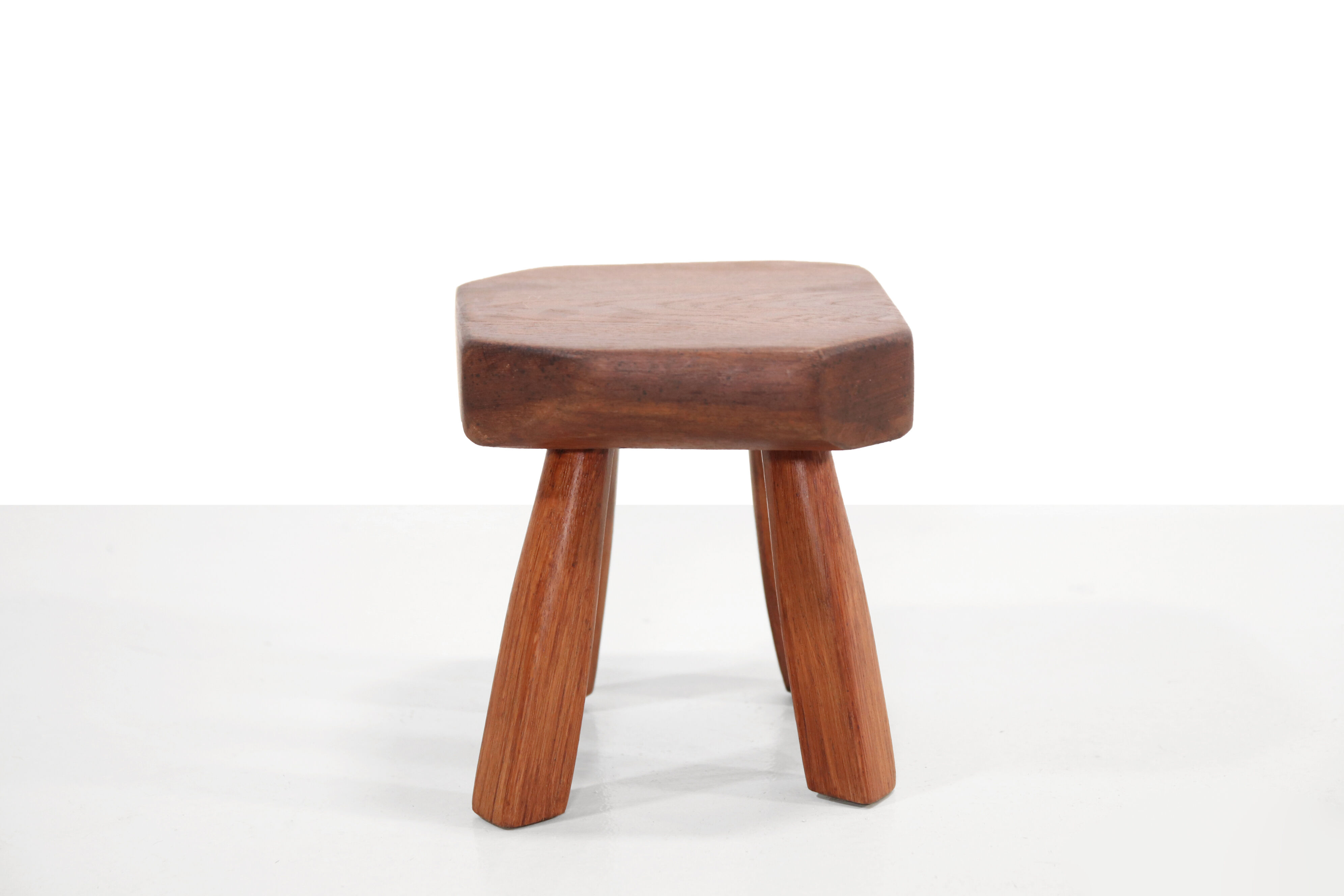 Oak stool brutalist vegetable table