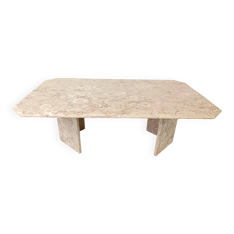 Table basse vintage en pierre fossile, 1970