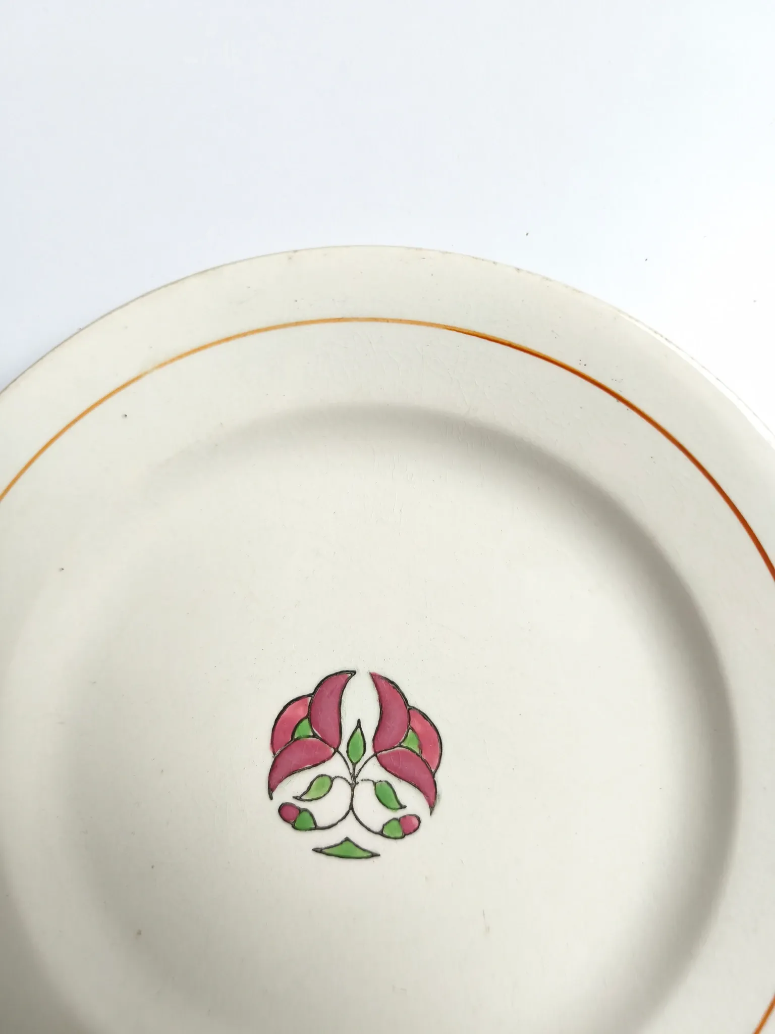 Iron earth plate Salins model without worry old cream flowers