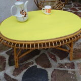 Sun rattan coffee table