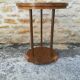 Walnut and copper pedestal table