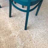 Series of 4 chairs bistrot bleu canard