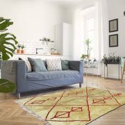 Modern Moroccan carpet green contemporary art 300x370cm