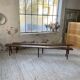 Pair of 3m solid oak farmhouse benches