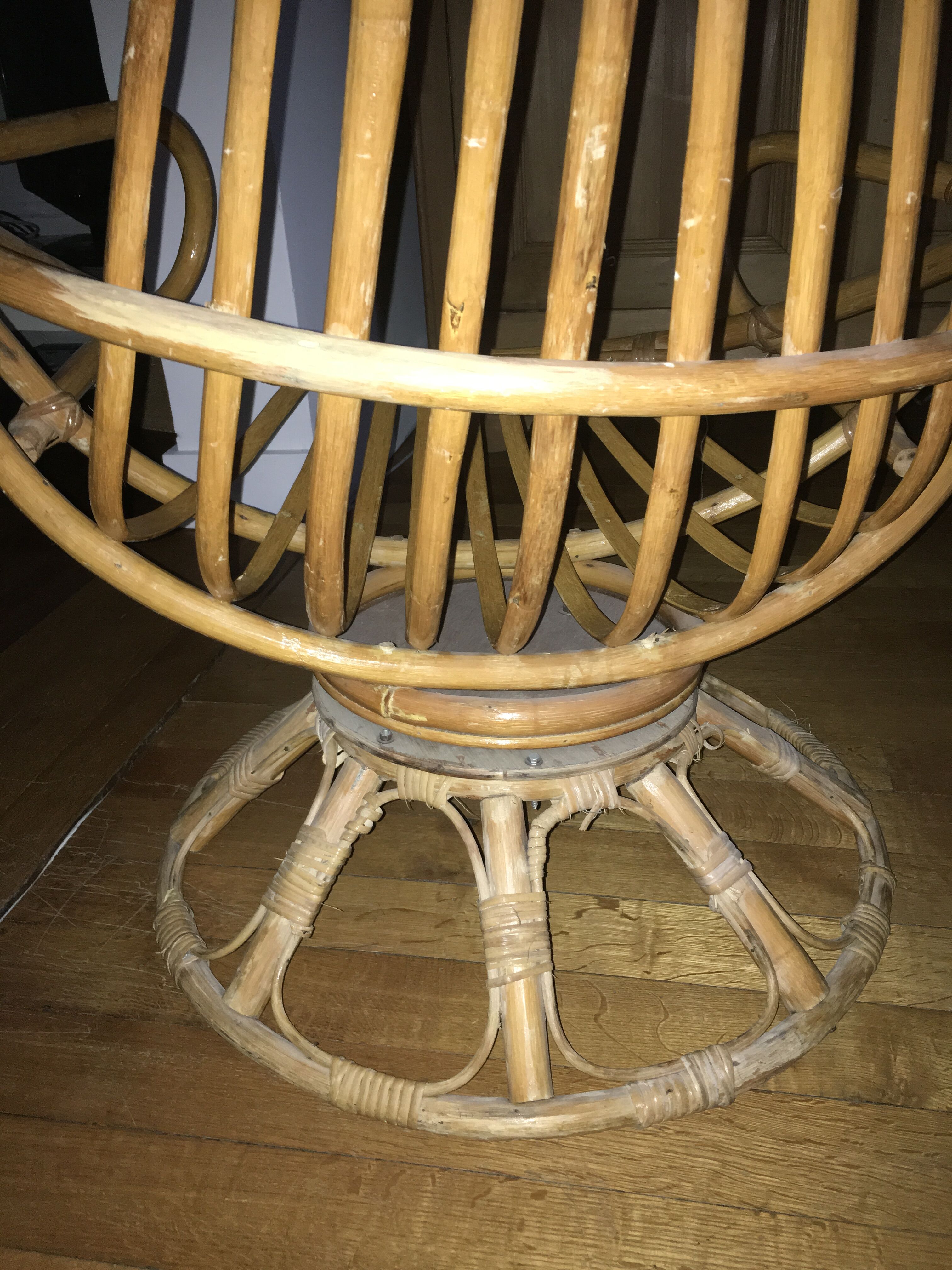 Chair swivel rattan