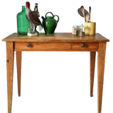 Farmhouse side table in old wood