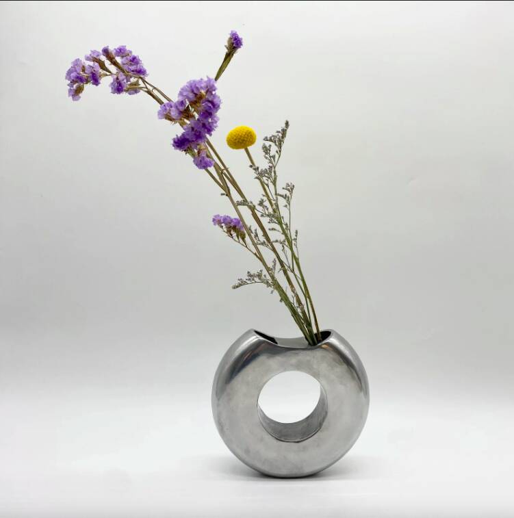 “Donuts” Vase / Cast Aluminum – 1980s