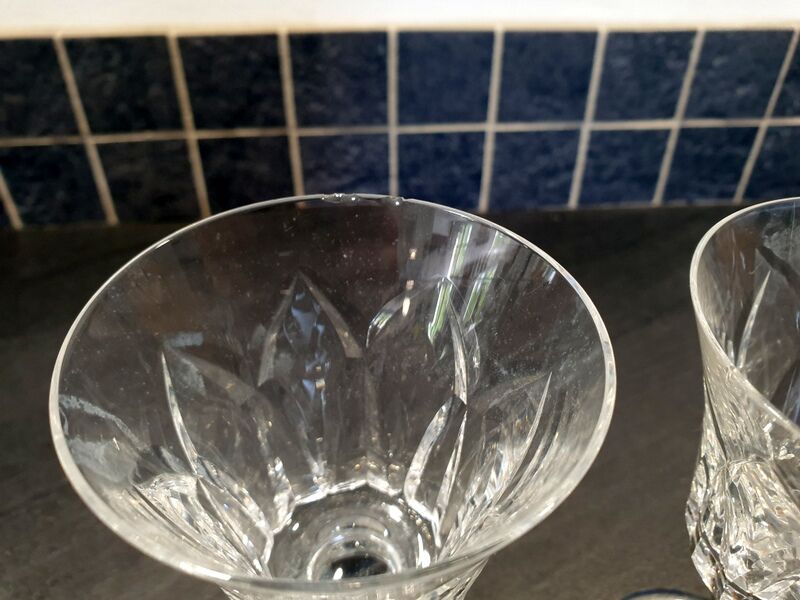 Cristal de Saint Louis, series of 2 white wine glasses Camargue model