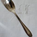 Egg Cup and Small Spoon in Silver Metal