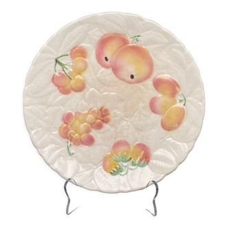 Serving dish and presentation Sarreguemines fruit pattern