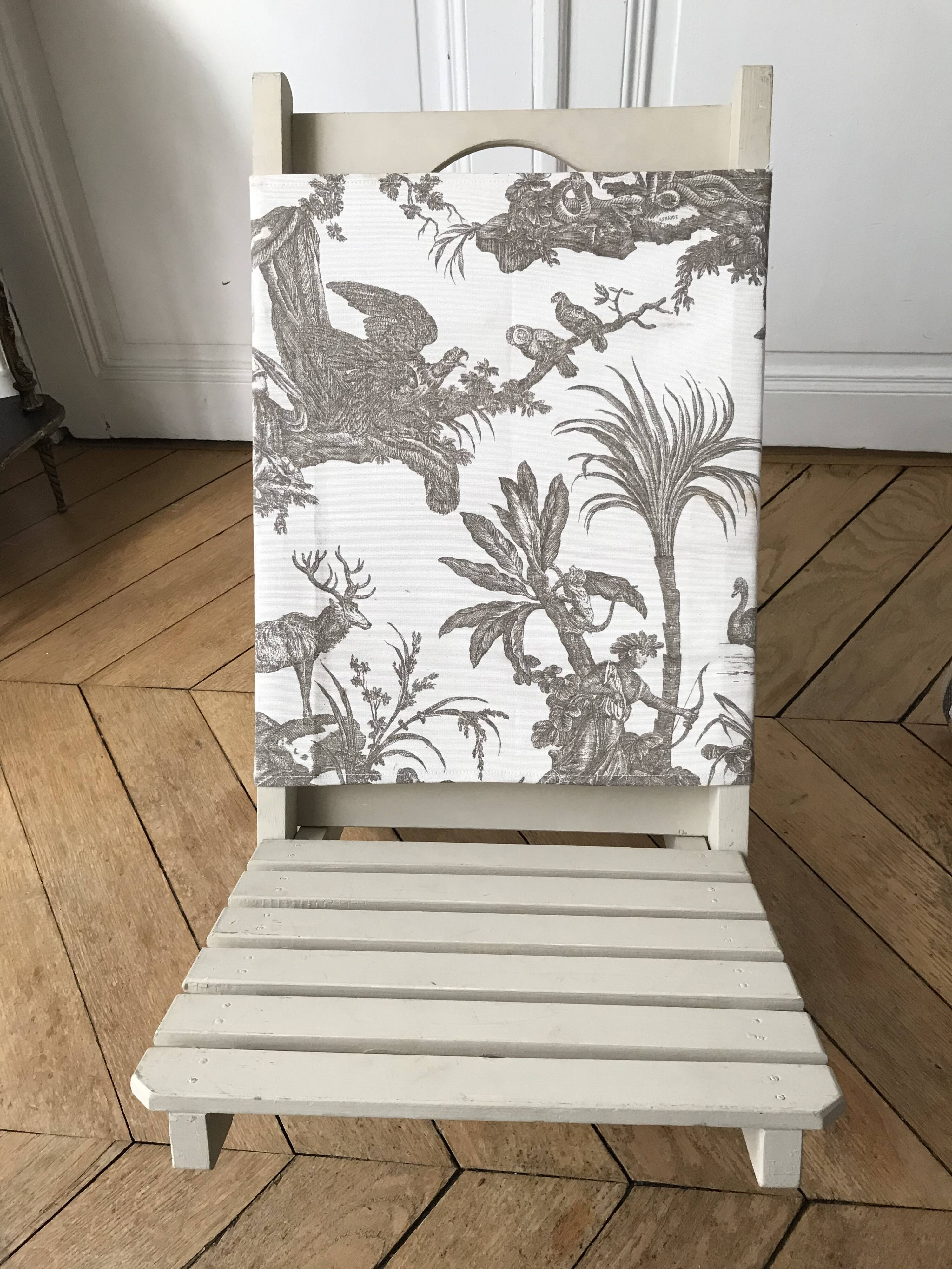 chaise pliante en bois vintage