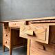 Antique solid oak desk, sandblasted and waxed.
