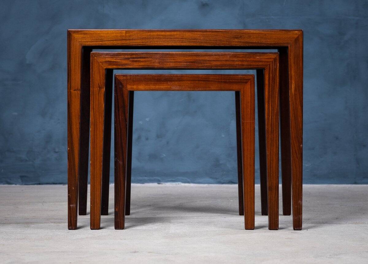 Nest Tables by Severin Hansen for Haslev Møbelsnedkeri, Denmark, 1960s, Set of 3