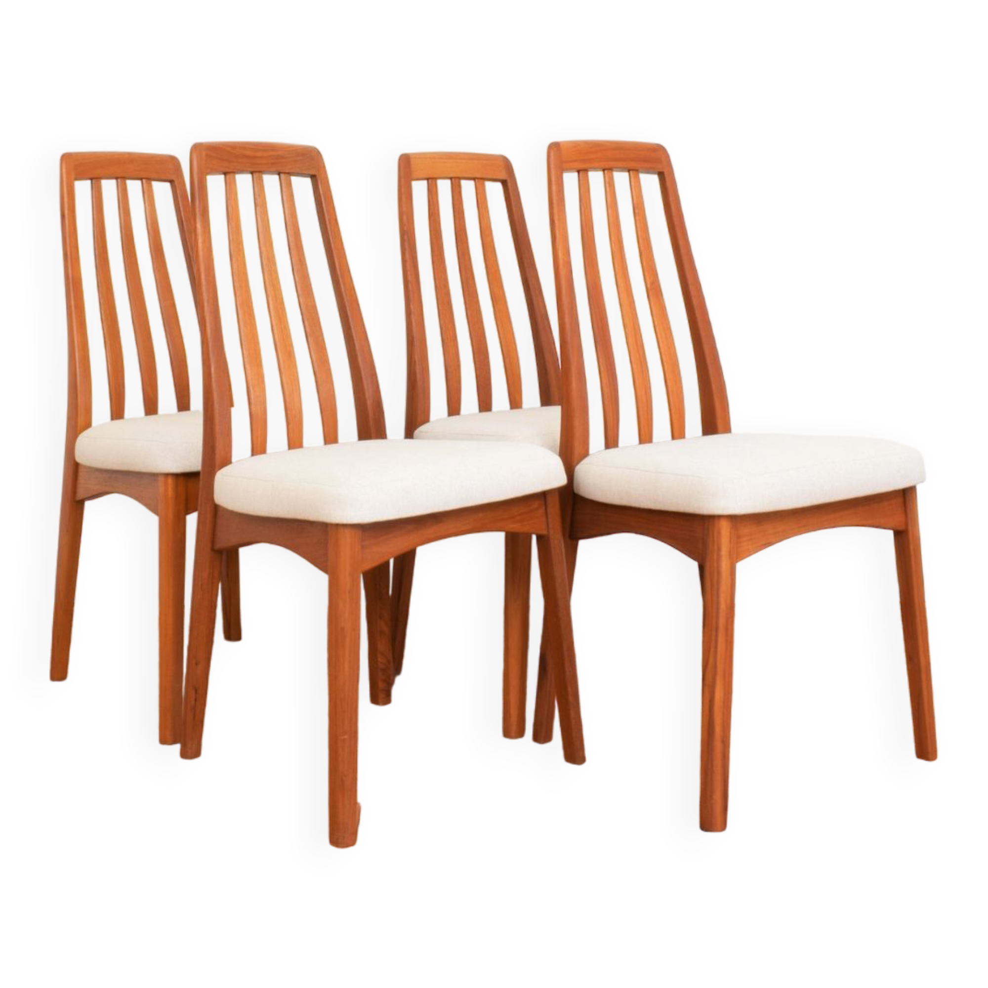 Mid-Century Teak Dining Chairs by Benny Linden, 1970s, Set of 4