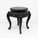 Chinese Qing Dynasty Carved Dragon Table, Ebonized Hardwood