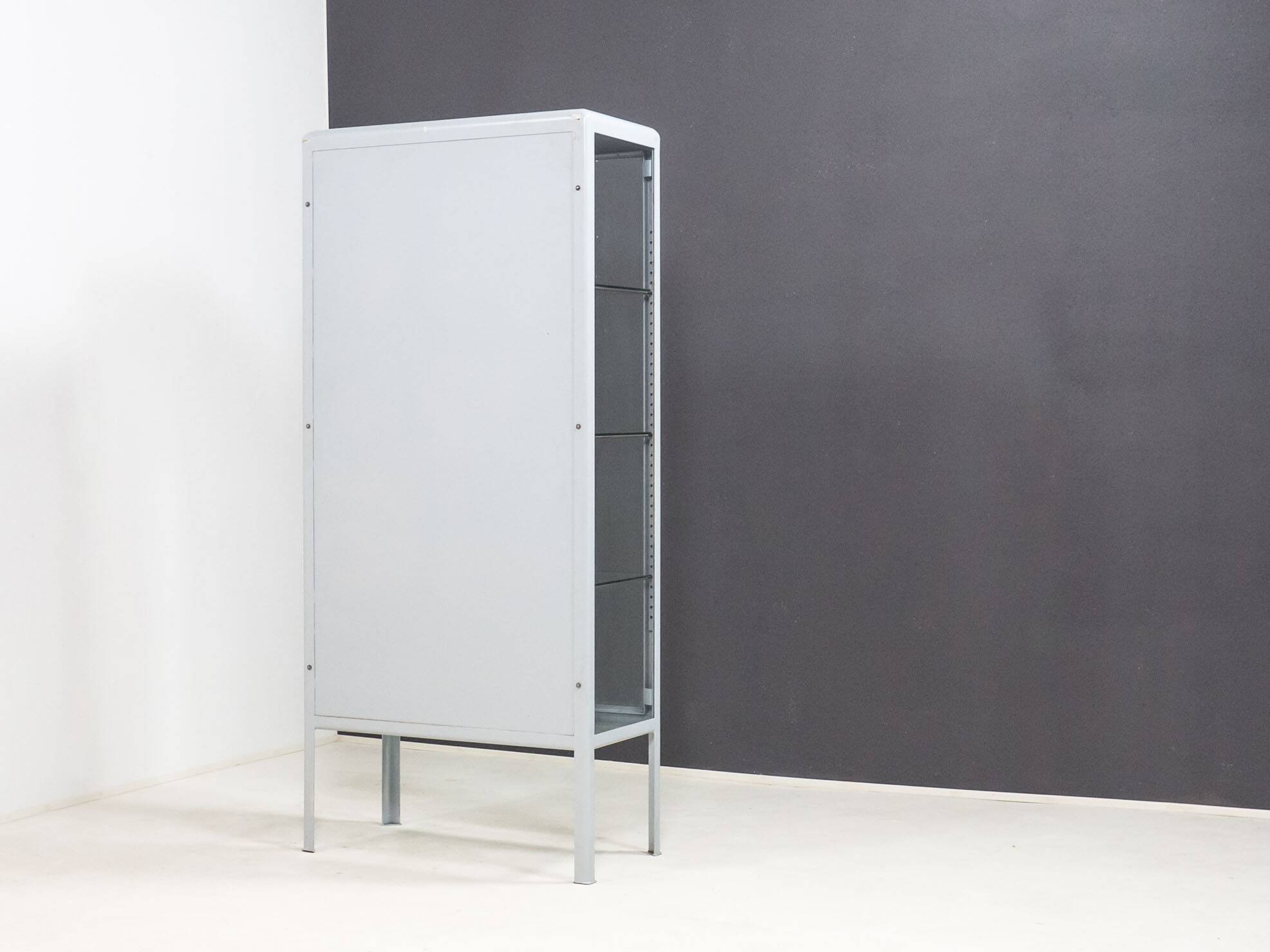 Vintage industrial display cabinet