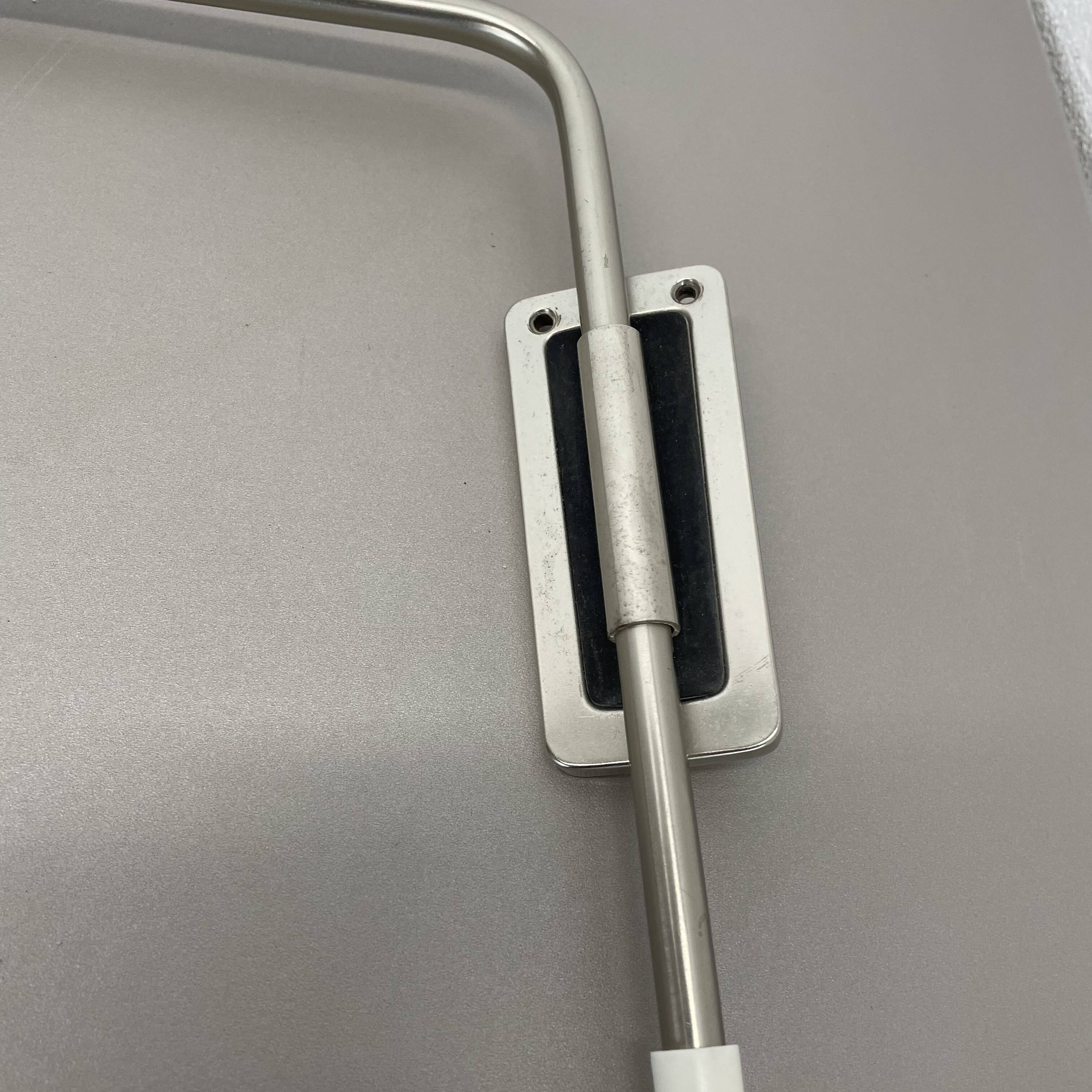 Minimalist Adjustable Swing Arm metal Wall Light with white shade, Germany