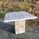 Sculptural coffee table in grey and pink marble – Vintage 1970s/1980s
