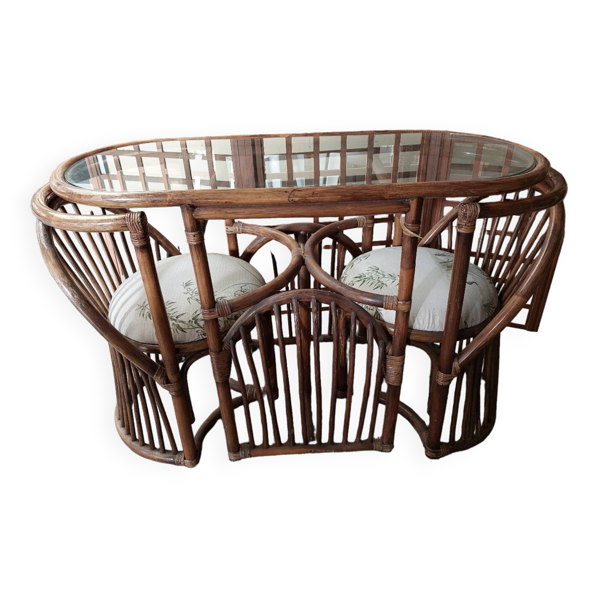 Vintage rattan garden furniture