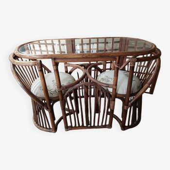 Vintage rattan garden furniture