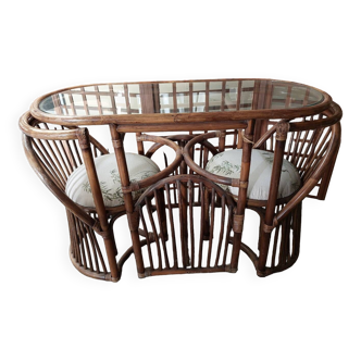 Vintage rattan garden furniture