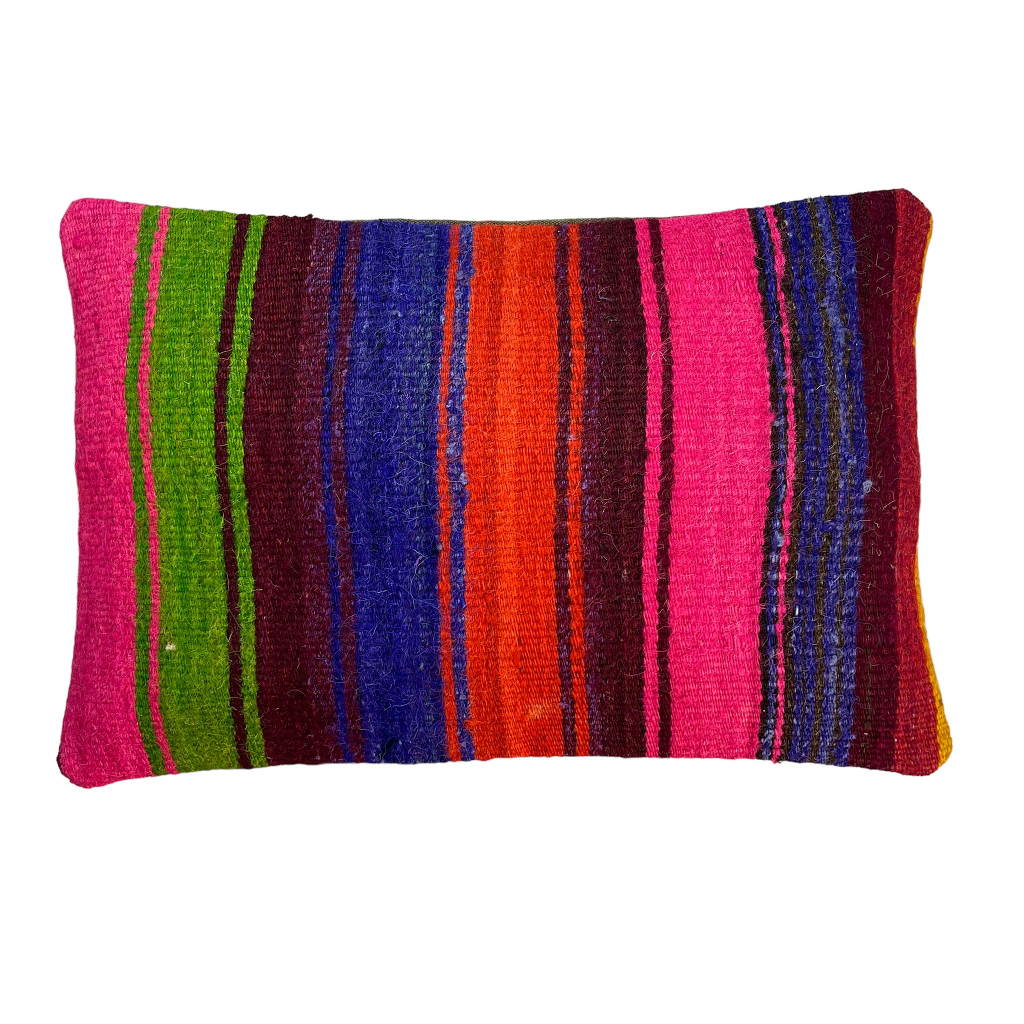 Vintage turkish kilim cushion cover, 30 x 50 cm