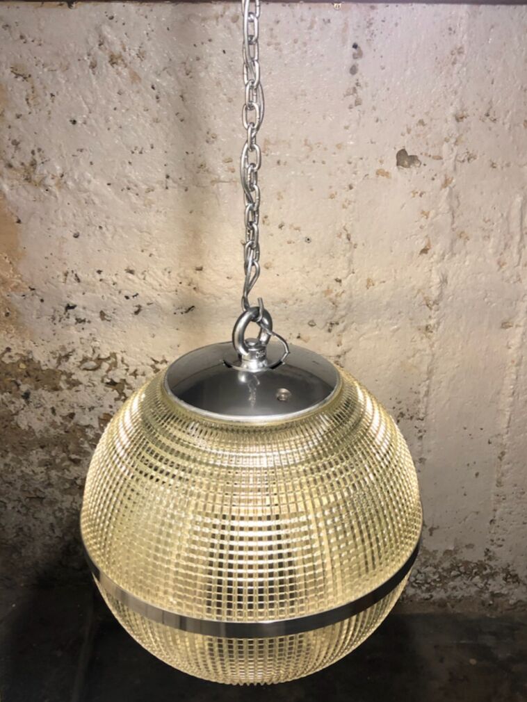 Silver Holophan ball suspension