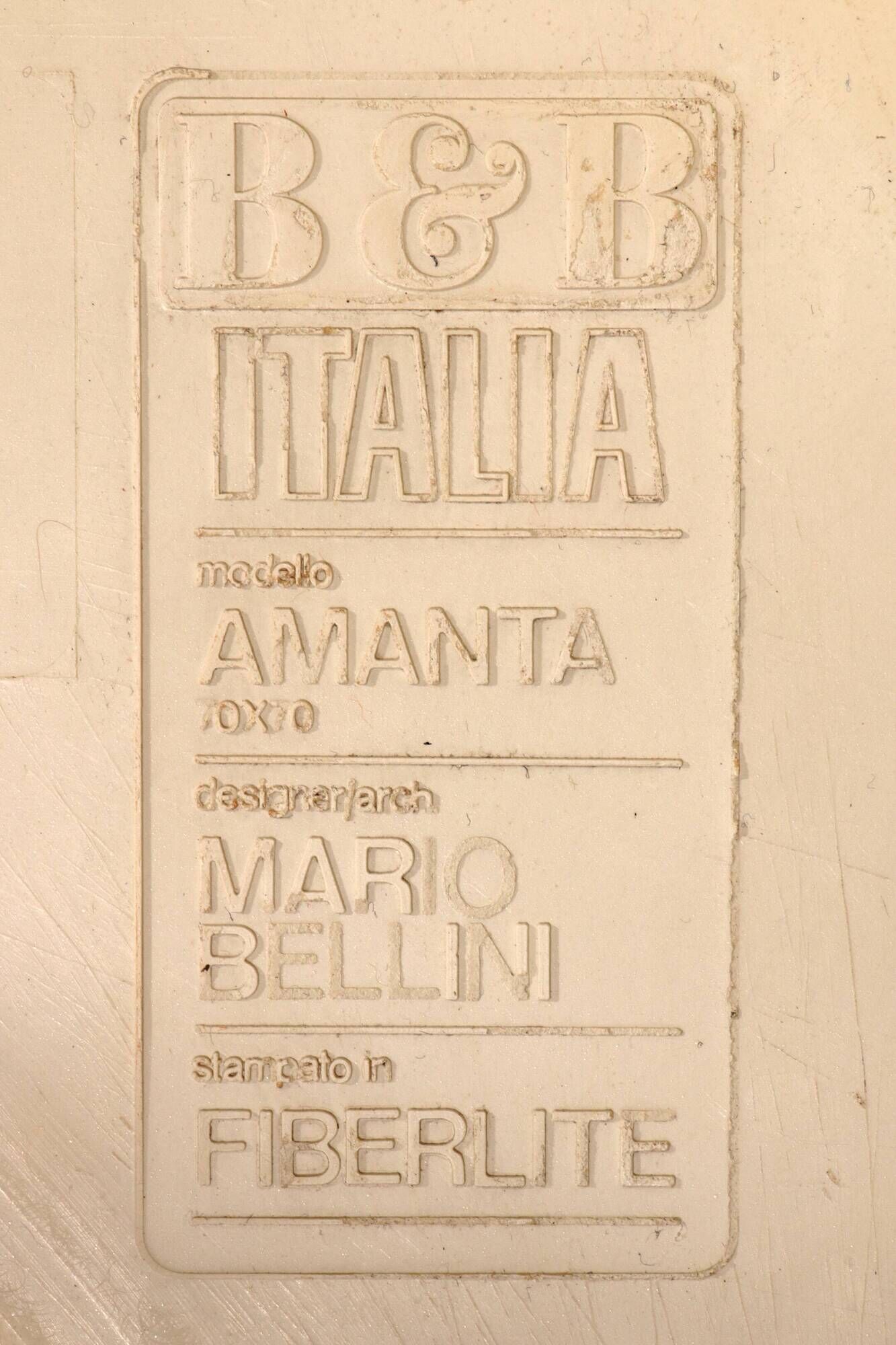Mario Bellini Amanta square coffee table for B&B Italy, 1960