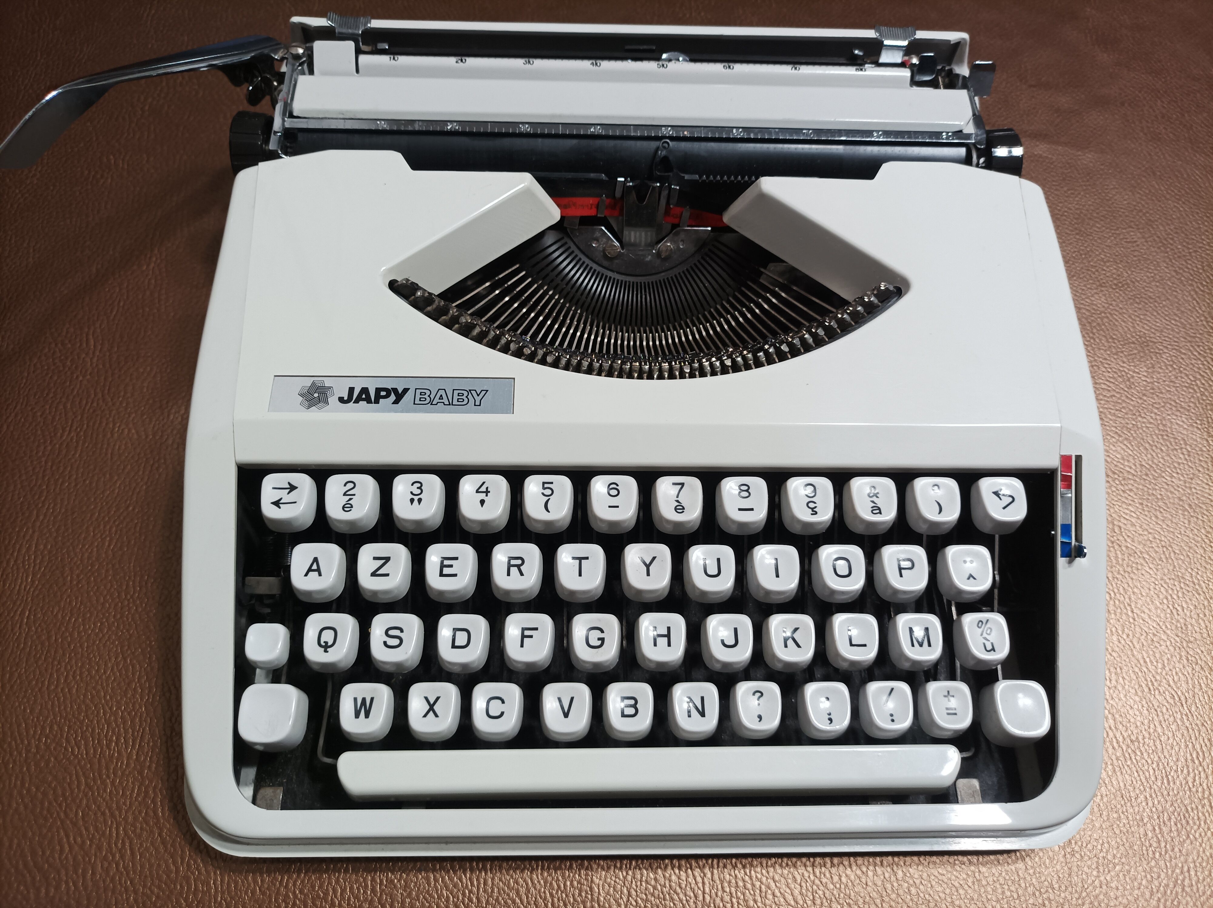 Japy Baby typewriter white as new