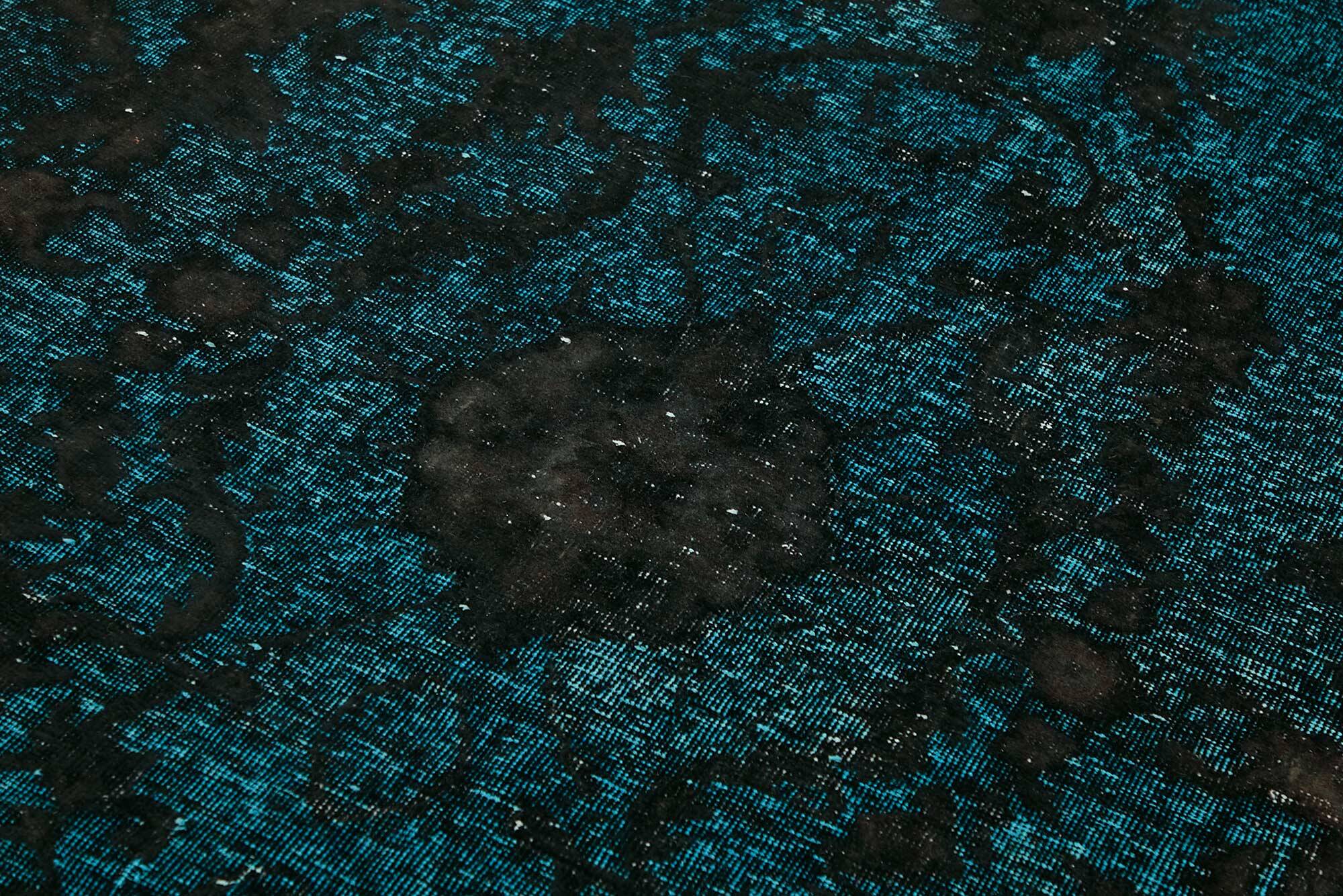 Overdyed Wool Vintage Handmade Carved Rug 169 cm x 288 cm