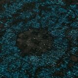 Overdyed Wool Vintage Handmade Carved Rug 169 cm x 288 cm