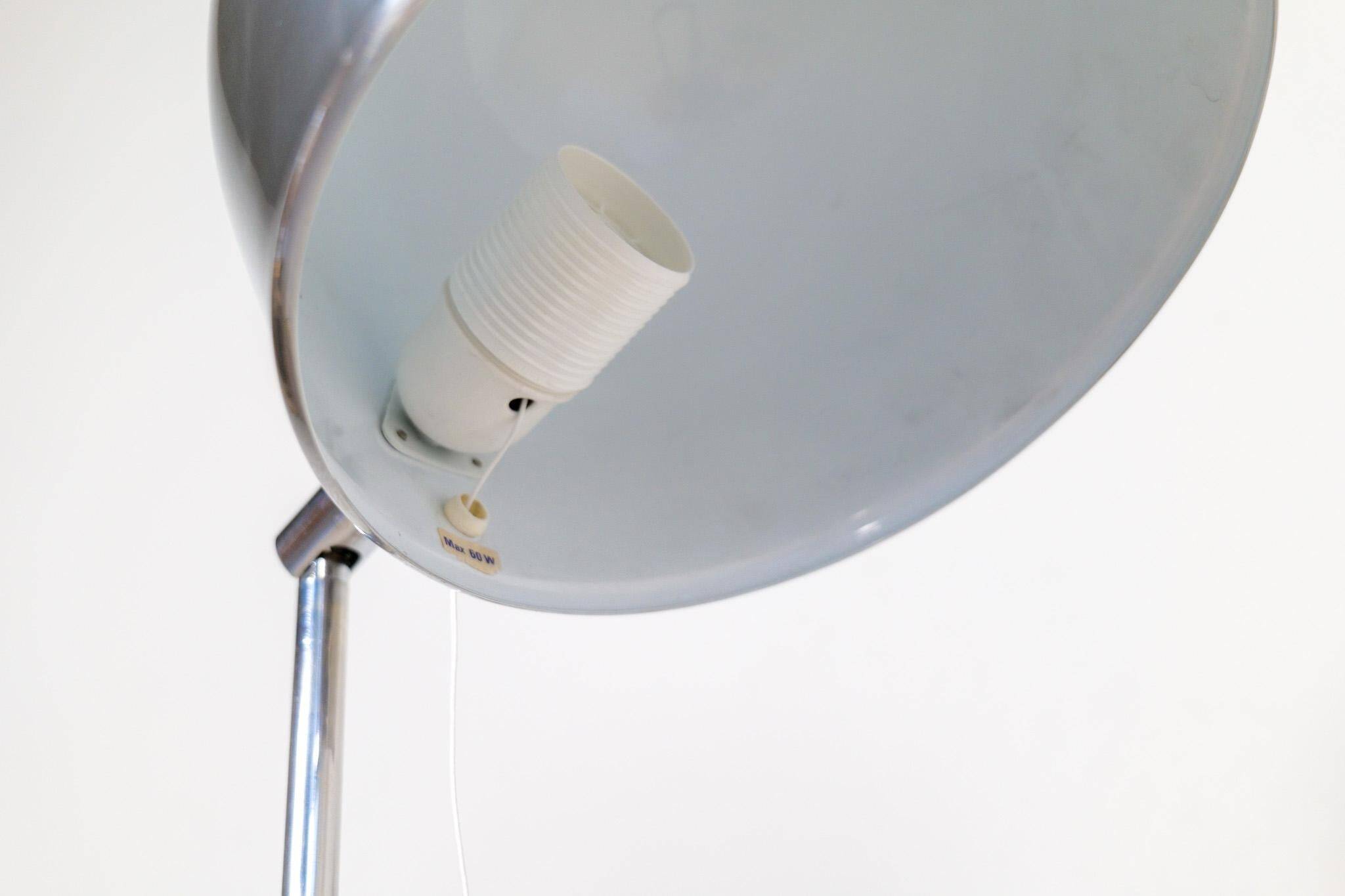 Mid-century modern floor lamp in chrome, model G-075 by Bergboms, Sweden, 1960s.