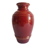 Old vintage numbered art deco red vase