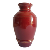 Old vintage numbered art deco red vase