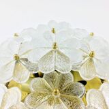 Mid-Century Floral Murano Glass Flush Mount by Ernst Palme for Palwa, Germany, 1960s