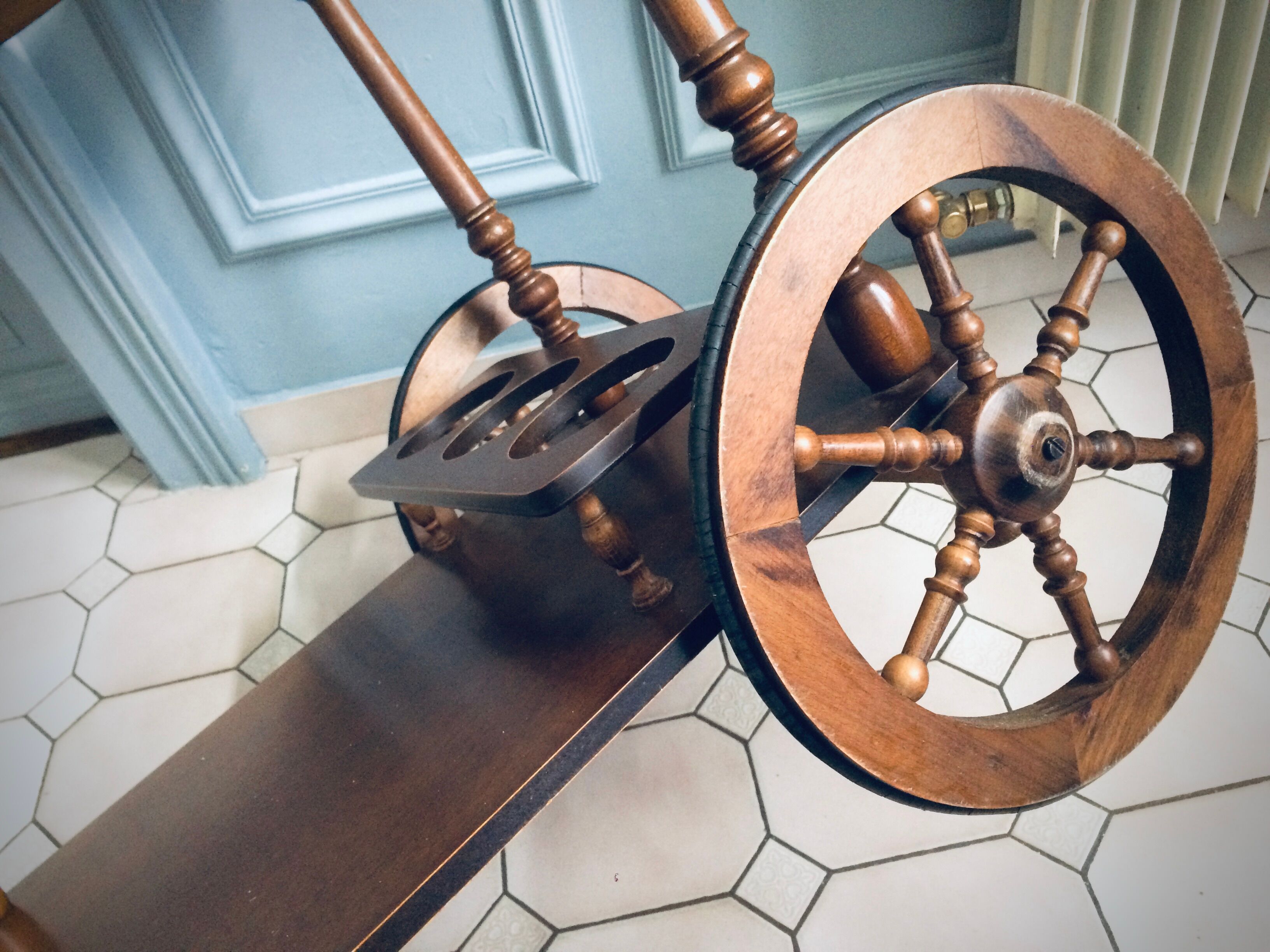 Vintage and folding trolley aperitif-table