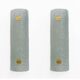 Pair of Modern Italian Murano Glass Green Water and Brass Wall Sconces