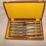 12 table knives with trilobate handles by the brand "G.Vivier"