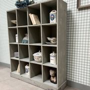Large distressed wooden locker cabinet (renovated)