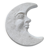 Vintage Moon wall decoration in concrete / reconstituted stone