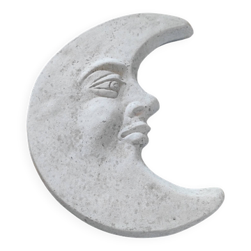 Décoration murale Lune vintage en béton / Pierre reconstituée