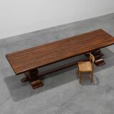 19th Century French Provincial Oak Monastery Dining Table