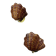 Pair of shell-shaped wicker wall sconces – rattan & brass, circa Italy 1970s