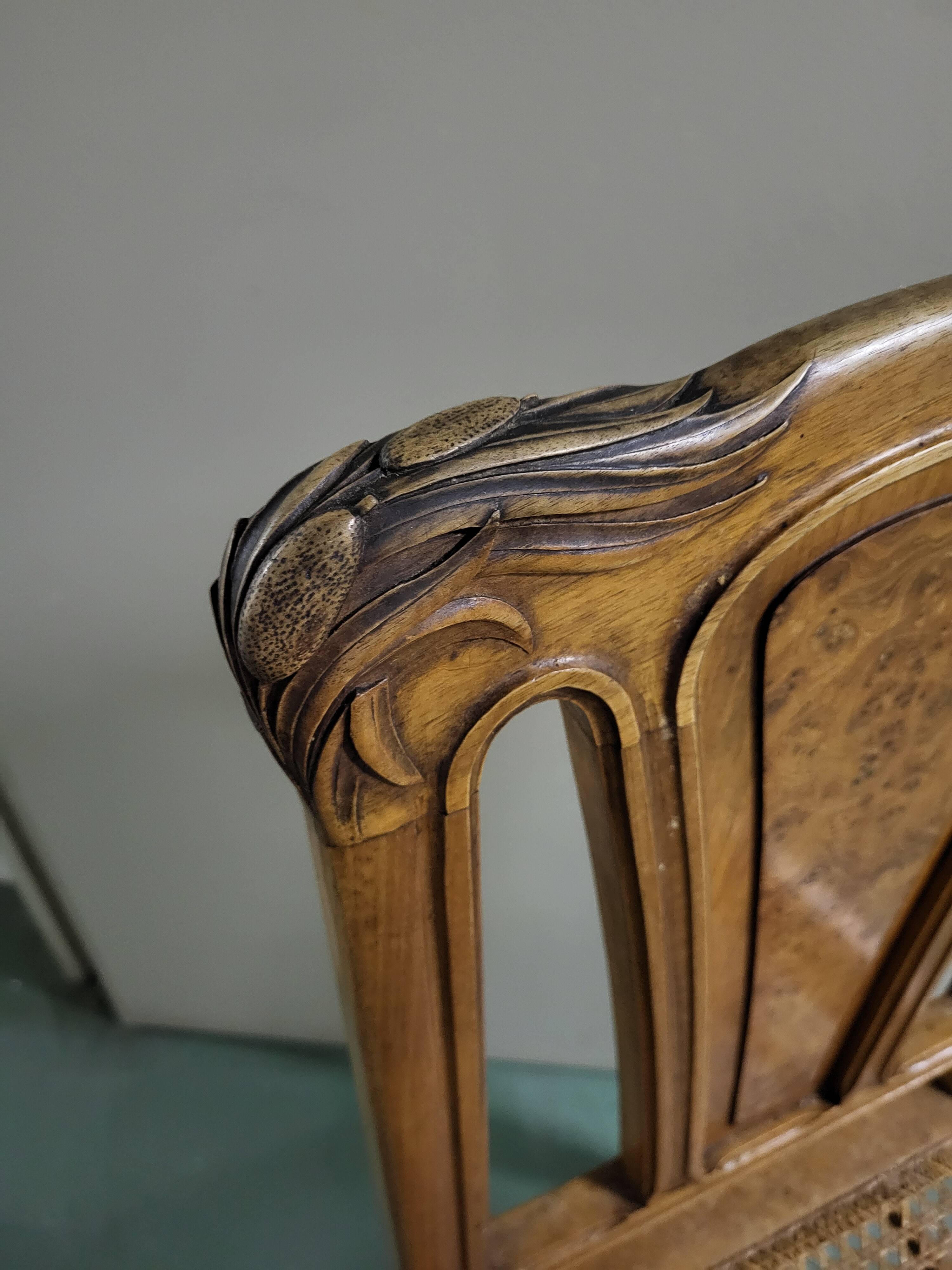 Table and 10 Art Nouveau style chairs.