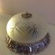 Engraved sandwind glass globe art deco style