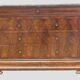 Louois Philippe chest of drawers with double ogees in mahogany and 19th century veneer