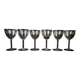 Set de 6 verres à vin en verre soufflé Début XXème