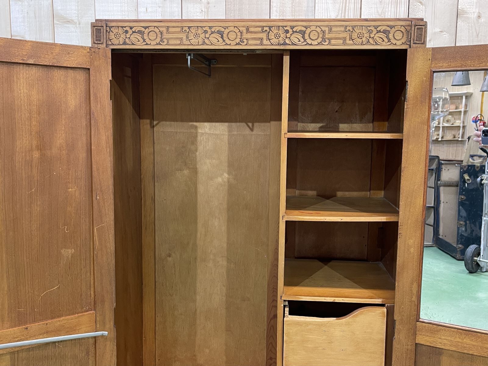 English oak penderie from the 1930s