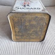 Old metal advertising box cocoa Suchard from the 30s